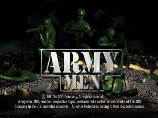 Army Men 3D (PlayStation) screenshot: Title screen.