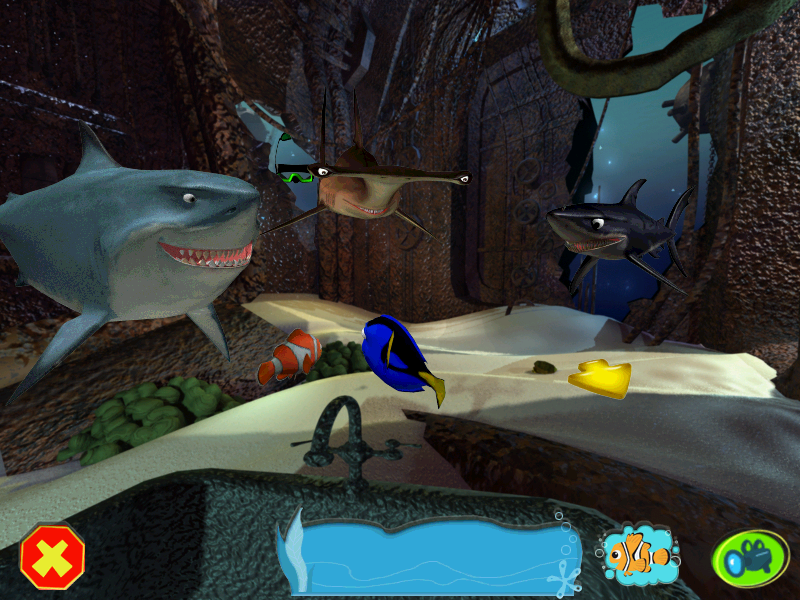 Disney•Pixar Finding Nemo (Windows) screenshot: "Fish are friends, not food"