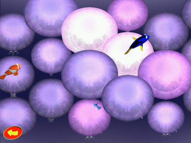 Disney•Pixar Finding Nemo (Windows) screenshot: Bouncing on jellyfish
