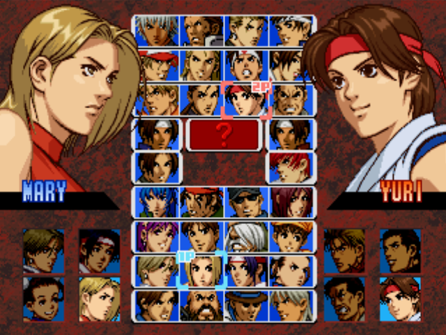 The King of Fighters '99: Millennium Battle (PlayStation) screenshot: Character selection screen