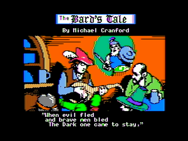 Tales of the Unknown: Volume I - The Bard's Tale (Apple II) screenshot: Opening Song