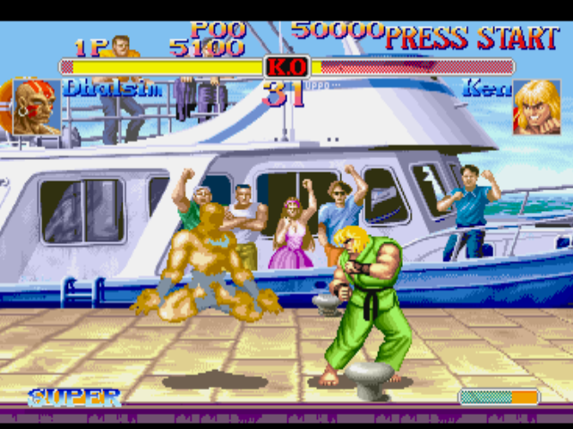 Screenshot of Street Fighter Collection (PlayStation, 1997) - MobyGames