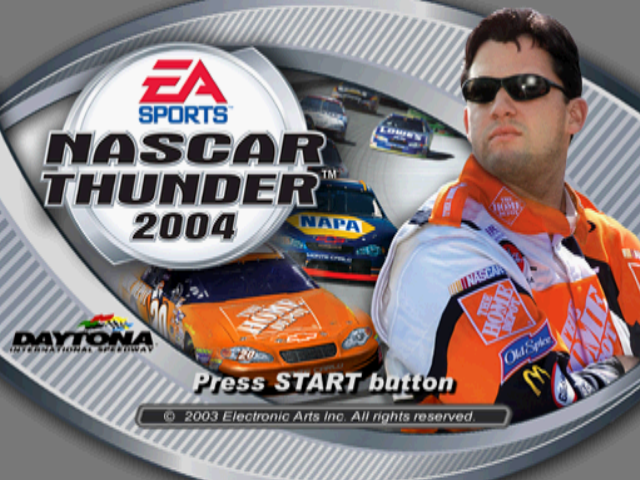 NASCAR Thunder 2004 (PlayStation) screenshot: Title screen.