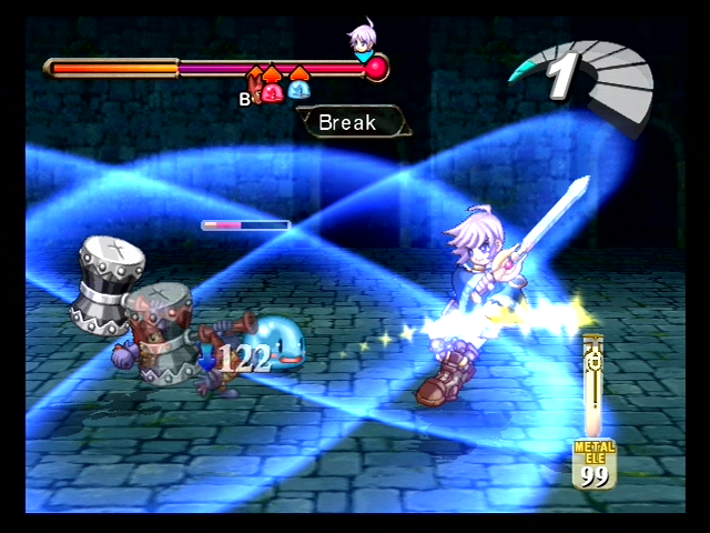 Atelier Iris 2: The Azoth of Destiny (PlayStation 2) screenshot: Battle; Felt attacks!