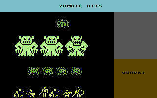 Phantasie II (Commodore 64) screenshot: Those zombies look dangerous