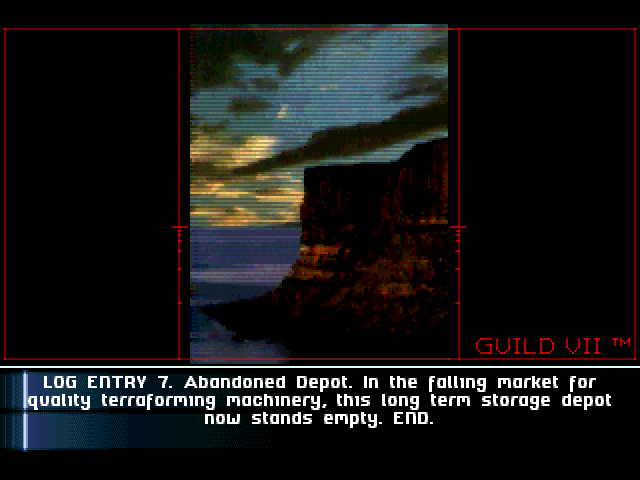 Hired Guns (Amiga) screenshot: Log entry before entering a map