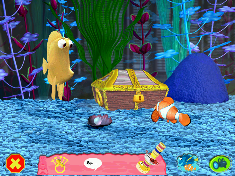 Disney•Pixar Finding Nemo (Windows) screenshot: Talking to Bubbles