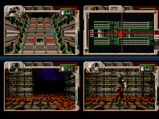 Hired Guns (Amiga) screenshot: Moving up the stairs