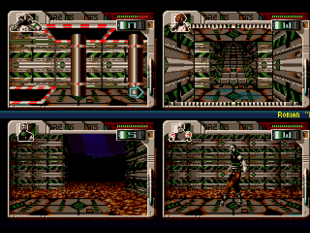 Hired Guns (Amiga) screenshot: Lifts, provides access to other levels
