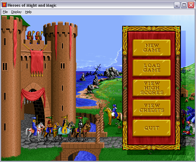 Heroes of Might and Magic (Windows) screenshot: Main Menu