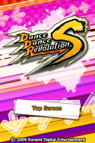 Dance Dance Revolution S (iPhone) screenshot: Title screen