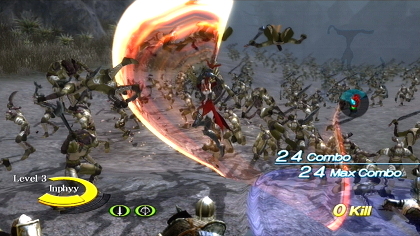 N3: Ninety-Nine Nights (Xbox 360) screenshot: The battles feature hundreds of enemies