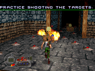 C: The Contra Adventure (PlayStation) screenshot: Basic Training
