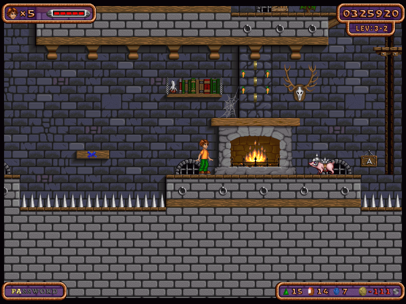 Bud Redhead: The Time Chase (Windows) screenshot: Medieval Fireplace