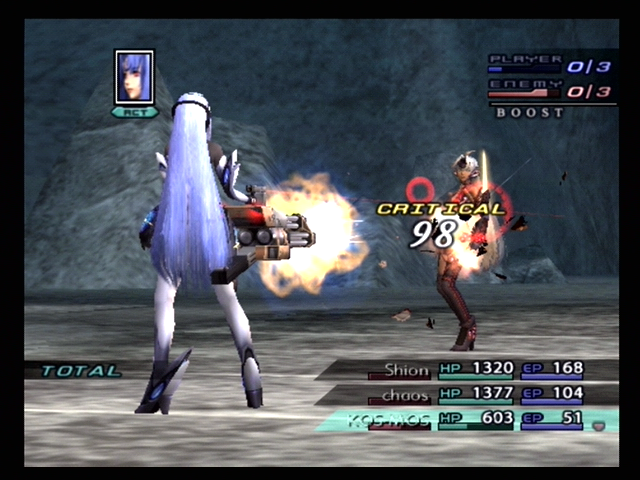 Xenosaga: Episode III - Also Sprach Zarathustra (PlayStation 2) screenshot: KOS-MOS performs a special attack