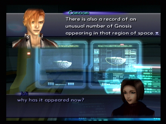 Xenosaga: Episode III - Also Sprach Zarathustra (PlayStation 2) screenshot: Why are the gnosis appearing?