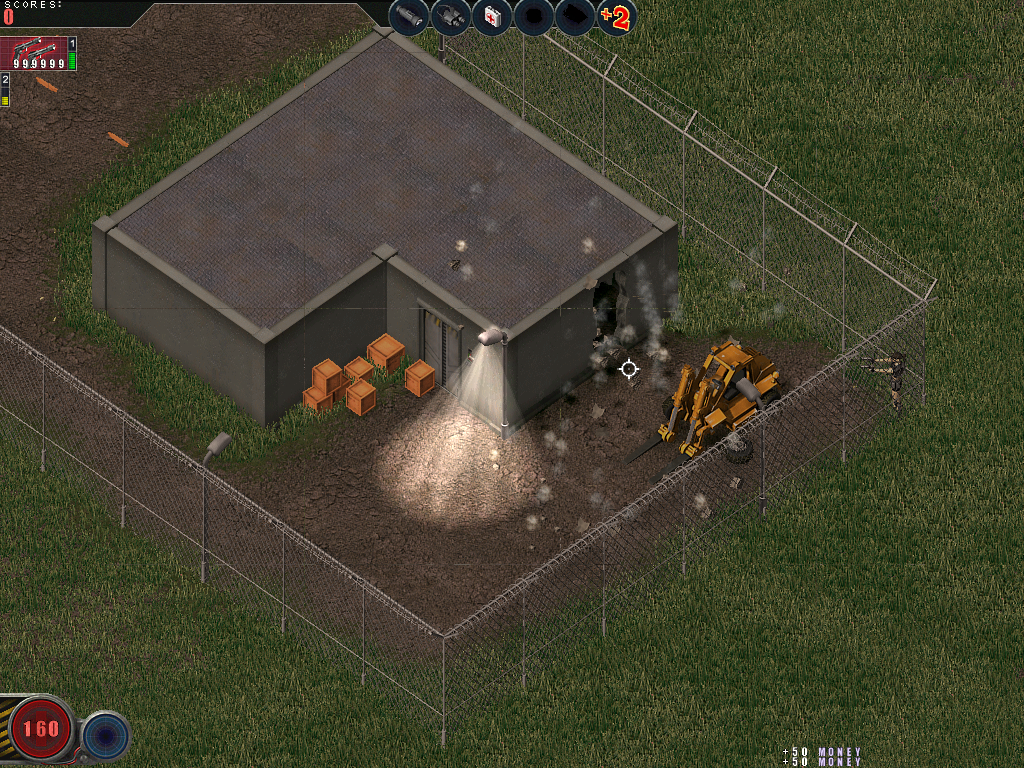Alien Shooter (Windows) screenshot: Make your own entrance.