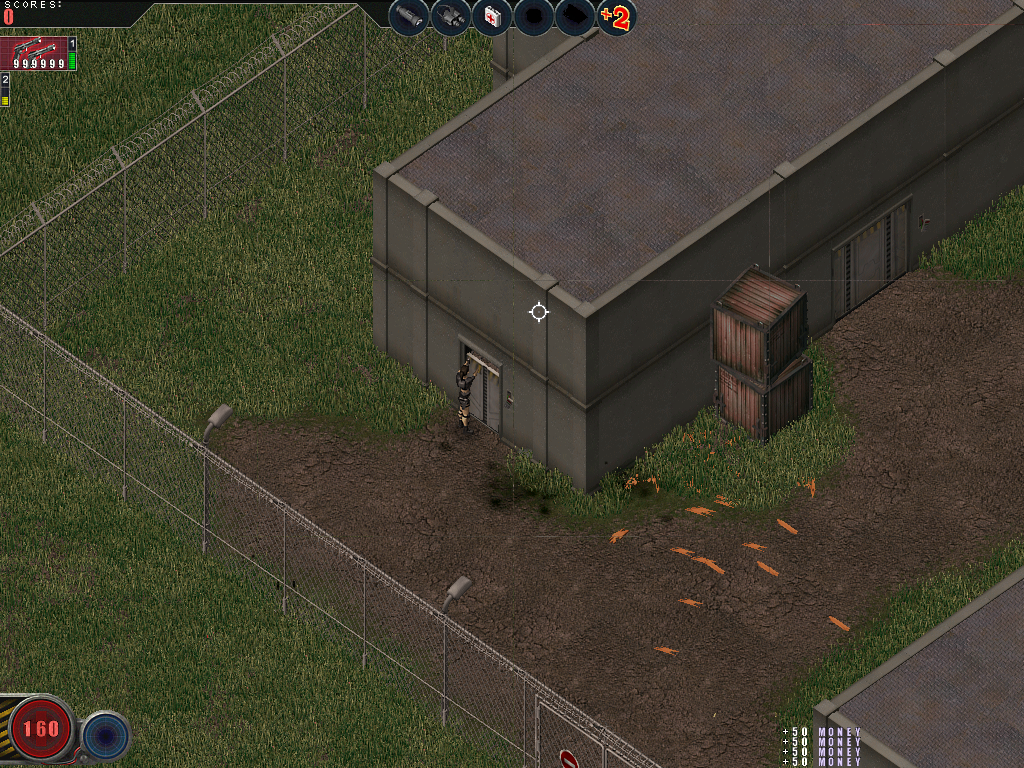 Alien Shooter (Windows) screenshot: Buildings also locked.