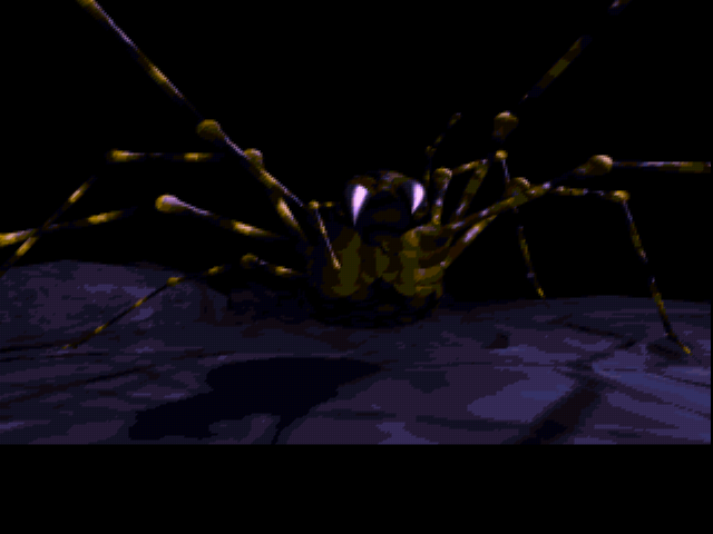 onEscapee (Windows) screenshot: Eaten by the spider.