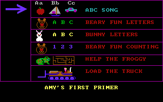 Amy First Design Amy's First Primer (1985) - MobyGames