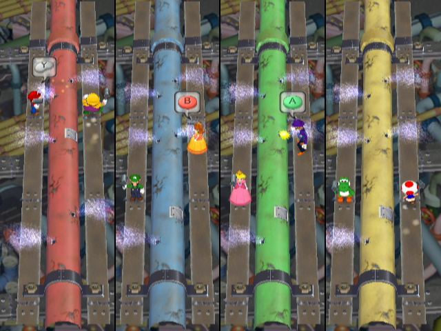 Mario Party 7 (GameCube) screenshot: Fix these leaking pipes!