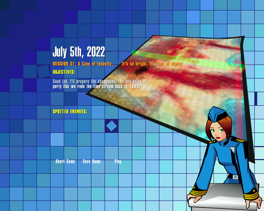 WingNuts 2: Raina's Revenge (Macintosh) screenshot: Mission briefing