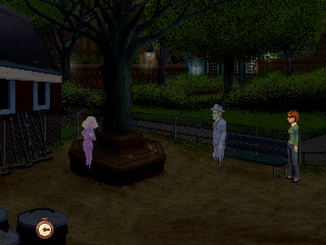 The Blackwell Legacy (Windows) screenshot: A lost ghost in Washington Park