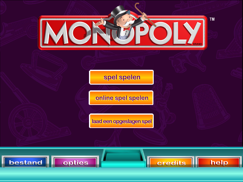 Monopoly (Windows) screenshot: Title screen (Dutch version)