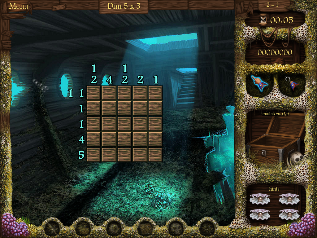 Arizona Rose and the Pirates' Riddles (Windows) screenshot: Level 2-1