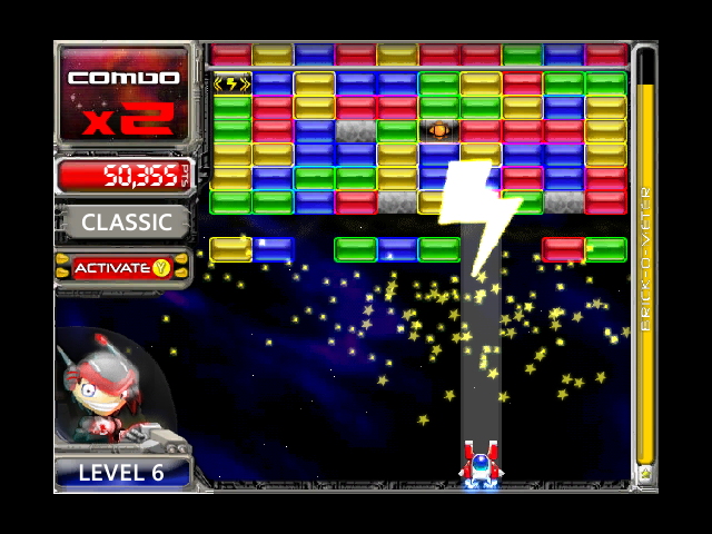 AstroPop Deluxe (Xbox) screenshot: Game classic mode