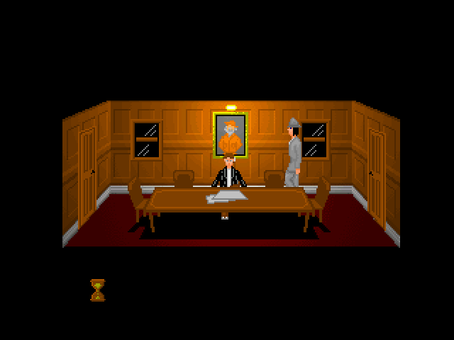 5 Days a Stranger (Windows) screenshot: The portrait in the back changes every day.