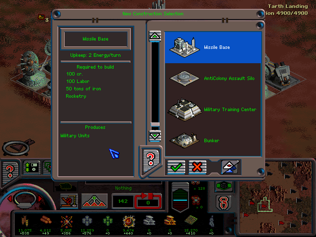 Deadlock II: Shrine Wars (Windows) screenshot: Select the building you'd like to construct.