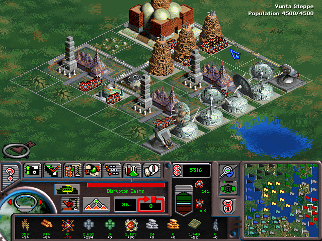 Deadlock II: Shrine Wars (Windows) screenshot: A view of a Tarth settlement