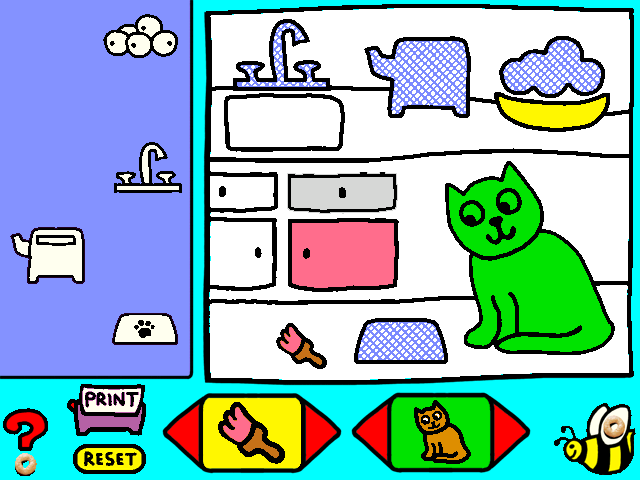 Cheerios Play Time (Windows) screenshot: Another painting activity screen
