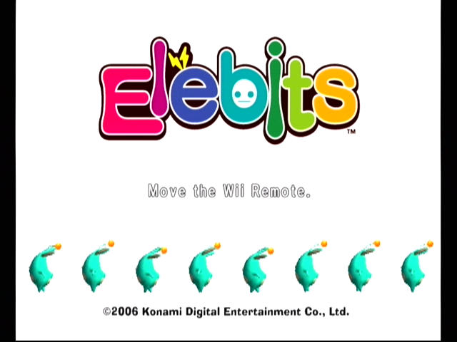Elebits (Wii) screenshot: Title screen and menu