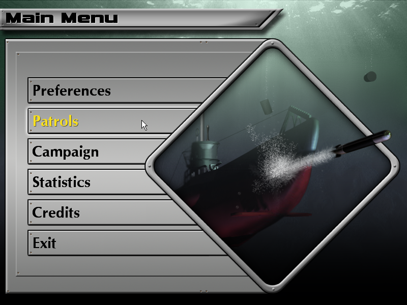 Enigma: Rising Tide (Windows) screenshot: Opening menu