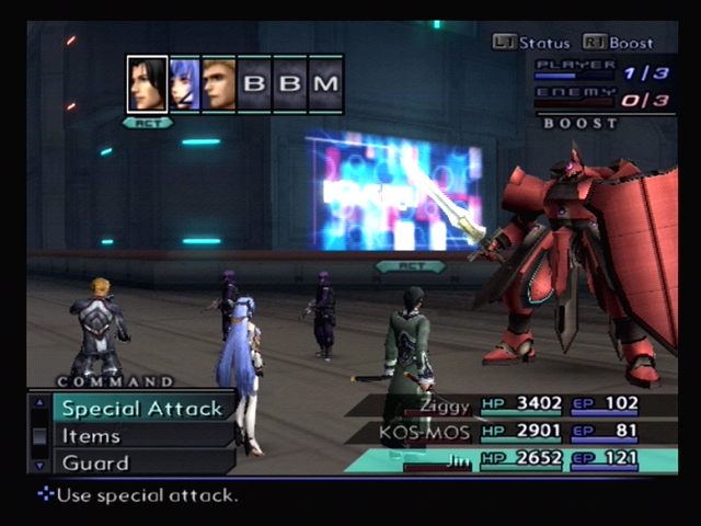 Xenosaga: Episode III - Also Sprach Zarathustra (PlayStation 2) screenshot: Hmm, some tough-looking opponents