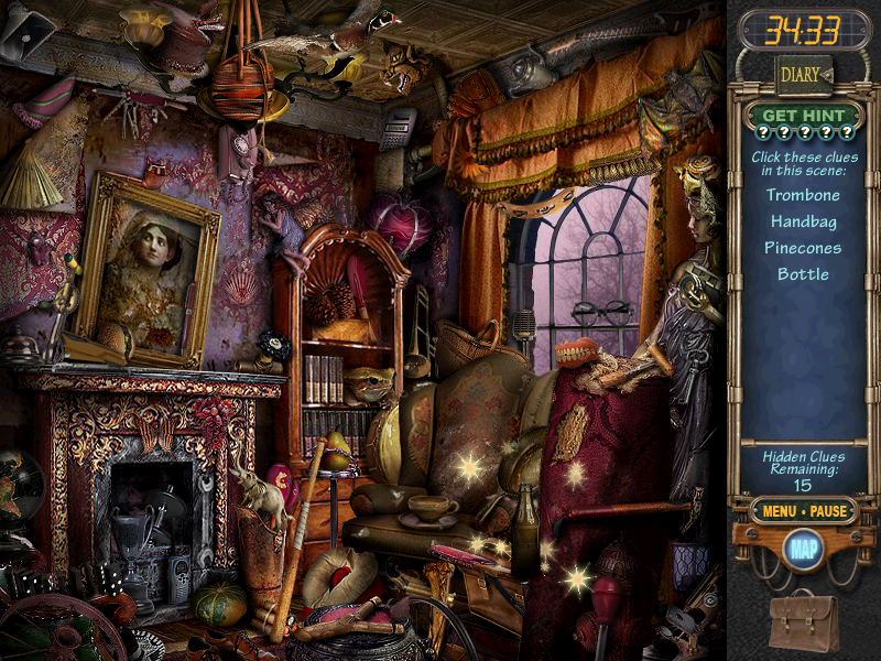 Mystery Case Files: Ravenhearst (Windows) screenshot: Found the bottle.