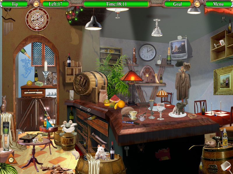 Mysteryville (Windows) screenshot: Then you scour the background trying to find what they ask for.
