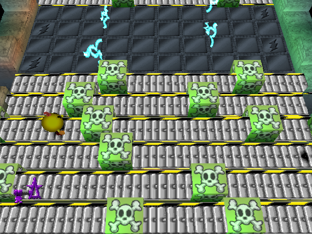 Ms. Pac-Man Maze Madness (PlayStation) screenshot: Another bonus level