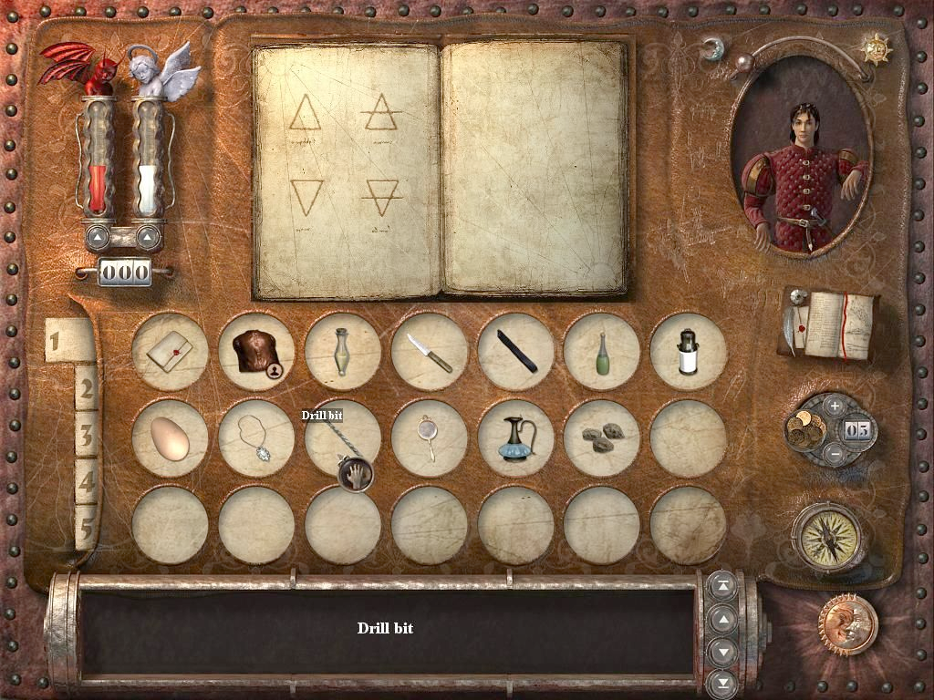 The Secrets of Da Vinci: The Forbidden Manuscript (Windows) screenshot: Valdo's inventory