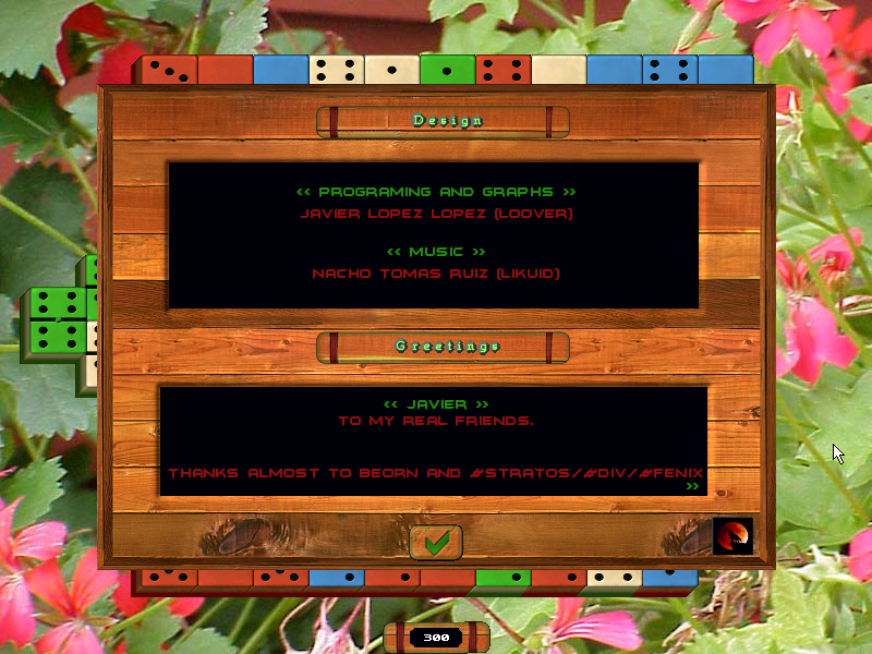 Mahjongg (Windows) screenshot: Credits