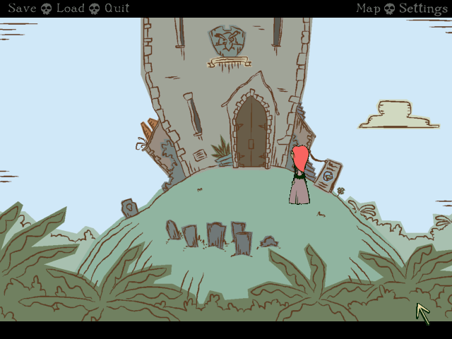 Nelly Cootalot: Spoonbeaks Ahoy! (Windows) screenshot: The tower where the baron lives.