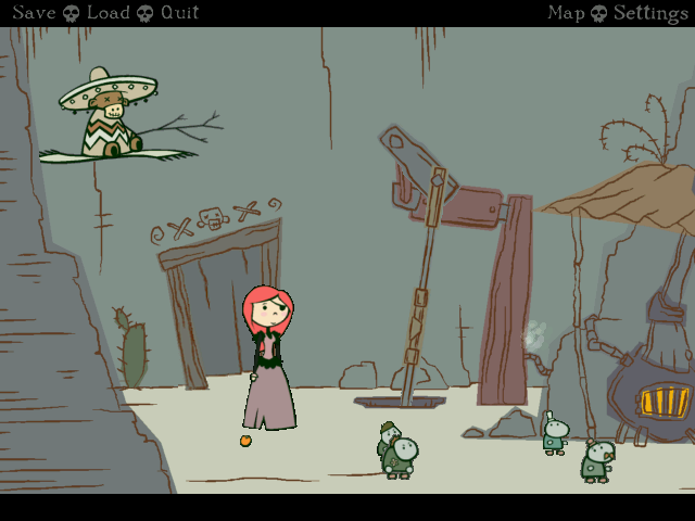 Nelly Cootalot: Spoonbeaks Ahoy! (Windows) screenshot: Behold, the leprechauns do their magic and give you... an orange.