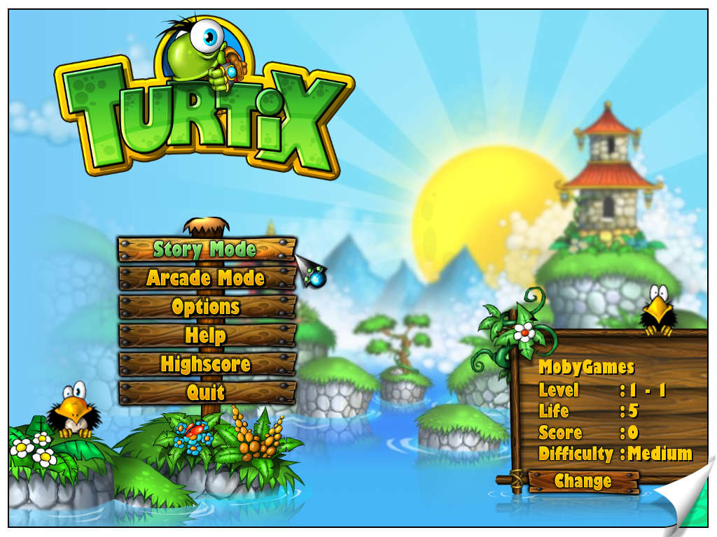 Turtix (Windows) screenshot: Title Screen
