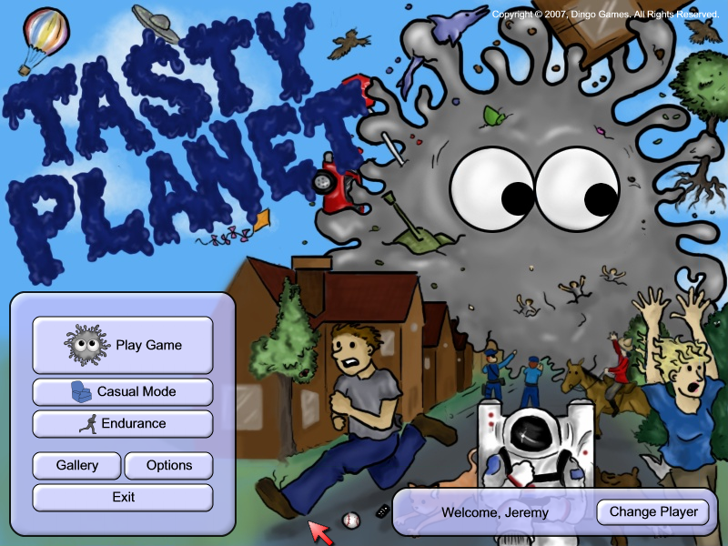 Tasty Planet (Windows) screenshot: Title Screen