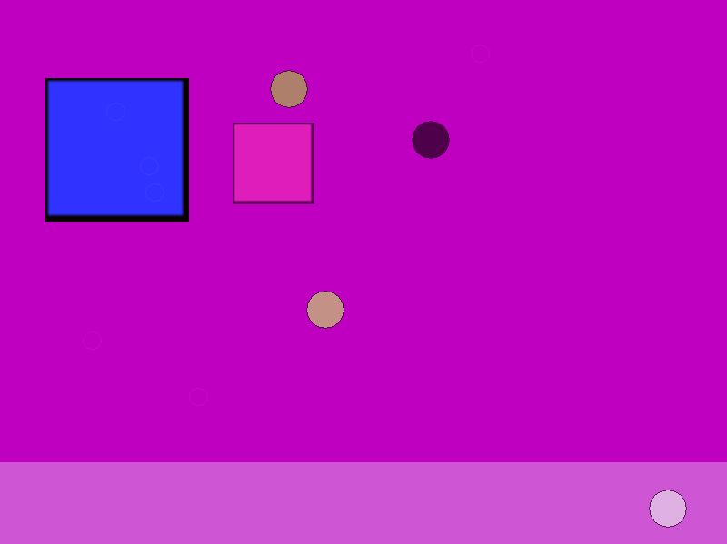 The Marriage (Windows) screenshot: A pink background - the pink shape is slowly fading.