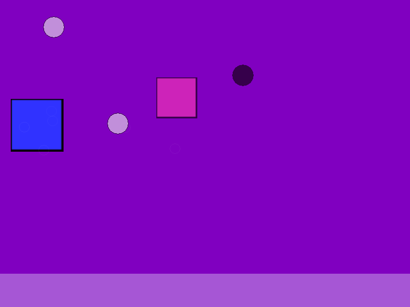 The Marriage (Windows) screenshot: Again a purple background, but now the main shapes are much larger.