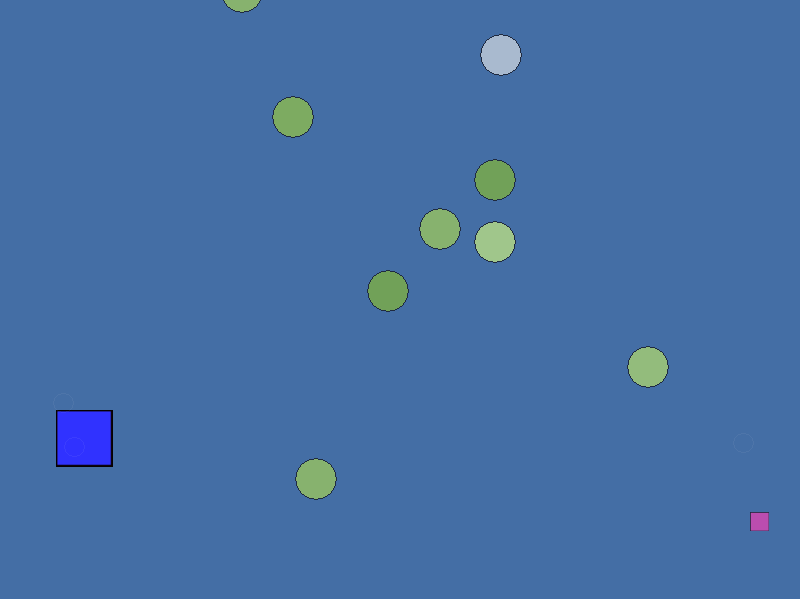 The Marriage (Windows) screenshot: Gameplay in progress, against a blue blackground