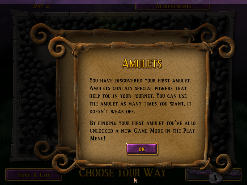 Sparkle (Windows) screenshot: Amulet explanation